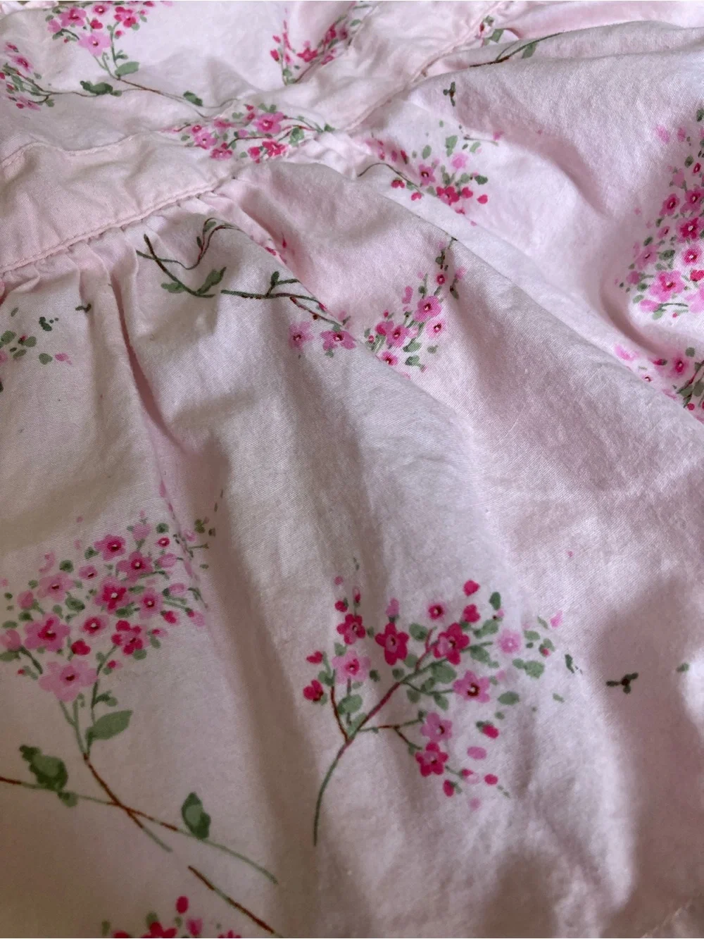 KRU Little Vintage Pink Floral Dress with Matching Bloomers